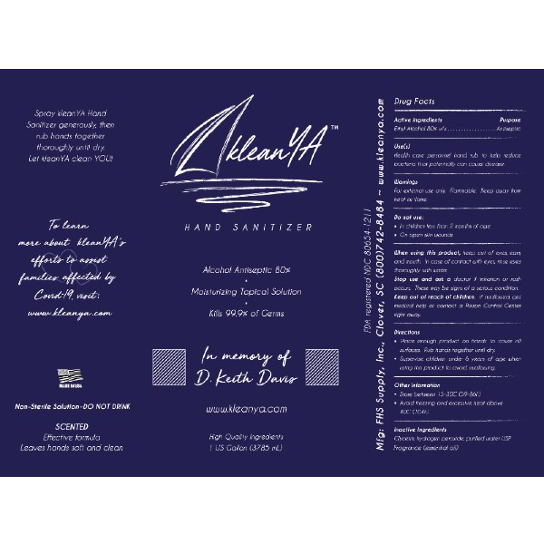 kleanYA 1 US Gallon Scented Label