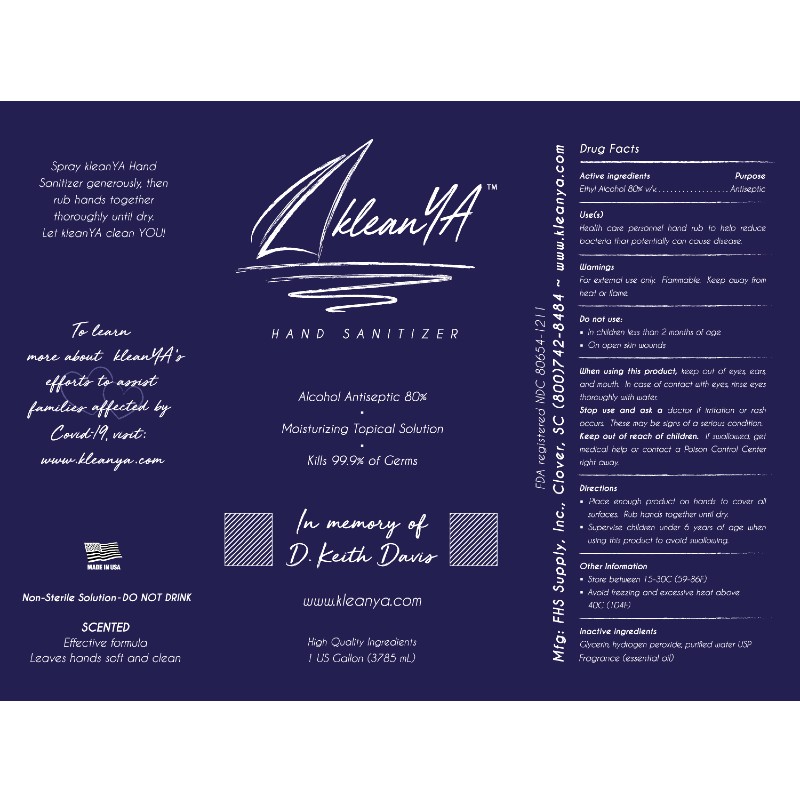 kleanYA 1 US Gallon Scented Label