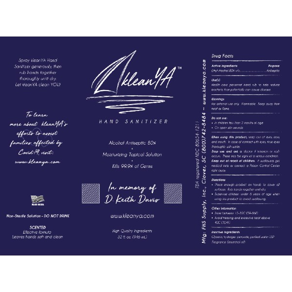 kleanYA 32 fl.oz. Scented Label